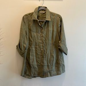 100% linen Soft sorrounding olive green